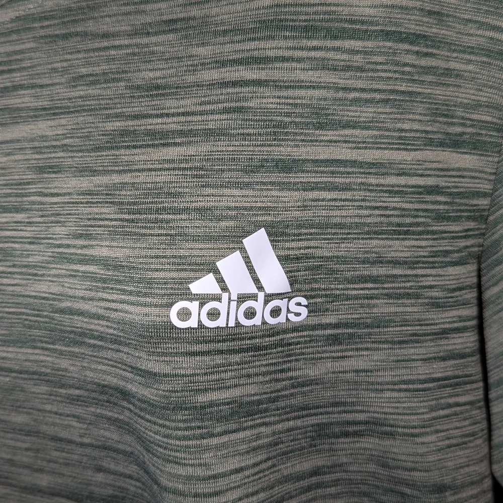 Adidas Men's Green‎ Striped Shirt